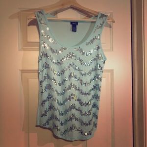 Rue21 light blue sequined tank